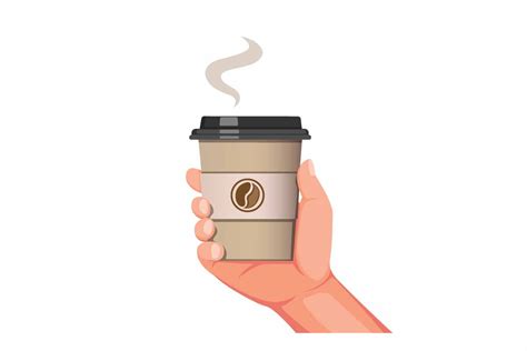 Hand Holding Coffee Cup Packaging Vector Graphic By Aryohadi