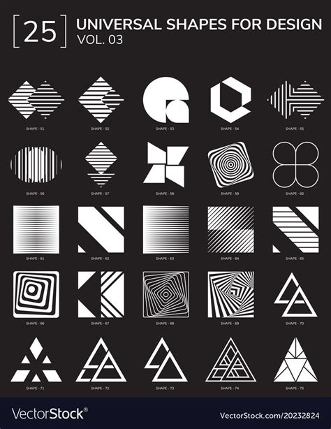 Geometric Shapes Logo Royalty Free Vector Image