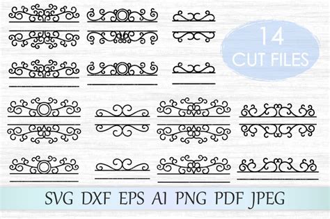 Mailboxes, numbers and letters (630). Mailbox monograms, Split frames SVG, DXF, EPS, AI, PNG ...