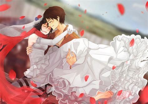 Shingeki No Kyojin Attack On Titan Fan Art Eren And Mikasa Eren