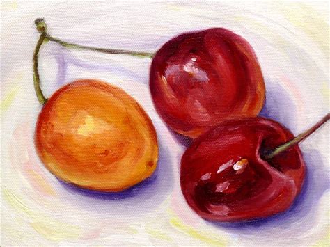 Rainier Cherries Oil Painting Jana Bouc Artist