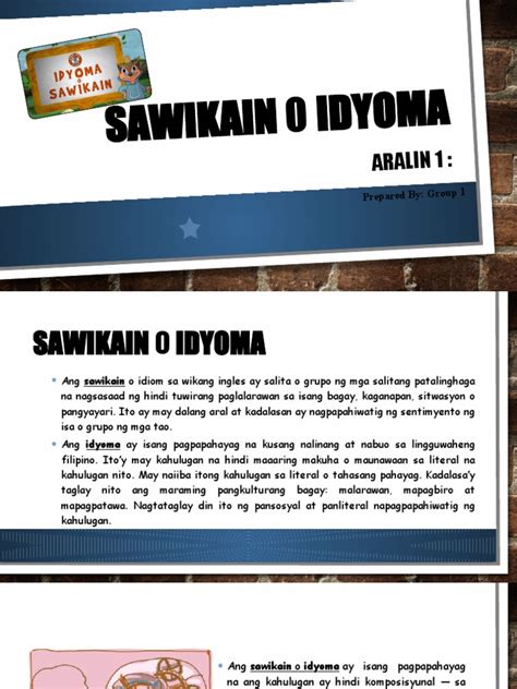 Sawikain O Idyoma Report Pdf