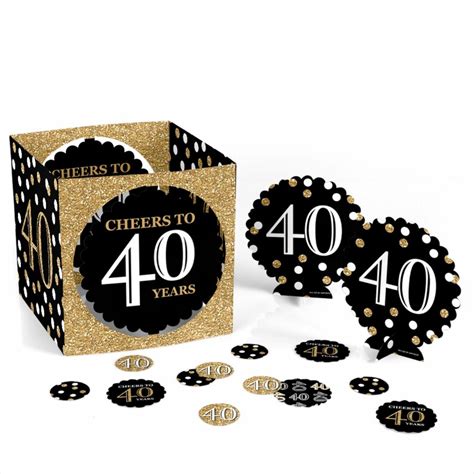 40th Birthday Party Centerpiece Table Decoration Kit Adult Etsy