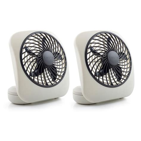 Suncourt flush fit register booster fan. TREVA 5 in. 2-Speed Battery Powered Desk Fan Grey (2-Pack ...