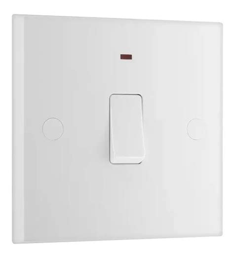Bg Nexus 931 0j White 1 Gang 20 Amp Dp 20a Double Pole Switch With