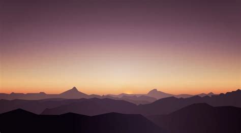 1366x768 Calm Sunset Mountains 1366x768 Resolution Wallpaper Hd Nature