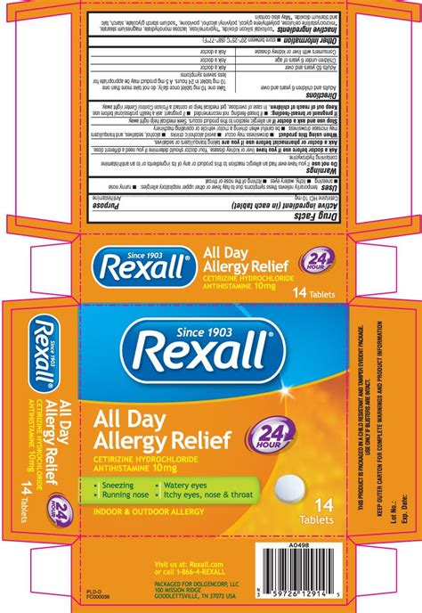 All Day Allergy Relief 24 Hour Tablet Dolgencorp Inc Dollar