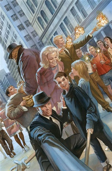 Fantastic Four Meets With Their Young Fans By Alex Ross Fantastic