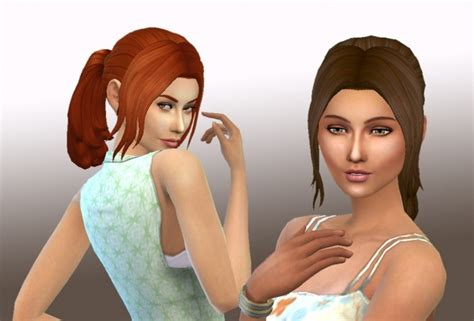 Sims 4 Cc Hair Ponytail Two Braids Drinkvil