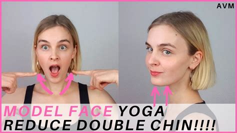 get rid of double chin 6 effective and easy face exercises model face yoga 2020 ~anna veronika