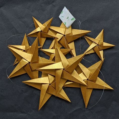 Origami Ster Slinger Kerstversiering Hangende Papieren Etsy Nederland