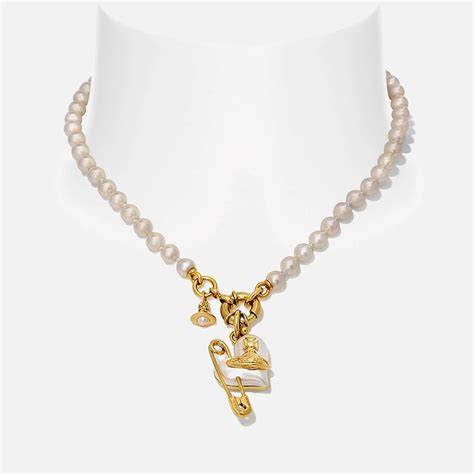 Vivienne Westwood Orietta Pearl Necklace In Metallic Lyst