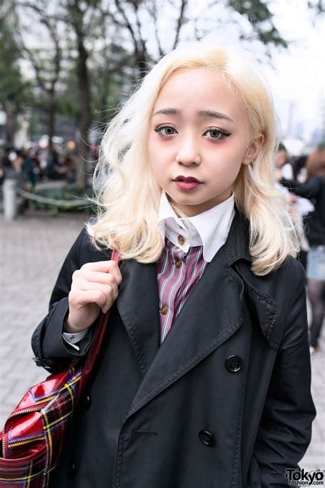 Blonde Hair And Striking Makeup In Tokyo Japanese Fashion Girl Fashion Fashion