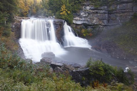 Fileearly Morning Mist Blackwater Falls Autumn Waterfall
