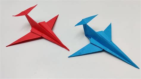 Origami Paper Plane 1030 Youtube In 2020 Origami Paper Plane