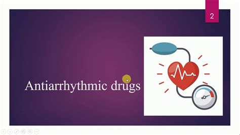Antiarrhythmic Drugs Lecture 2 Bpharm 3rd Year Pharmacology Ii