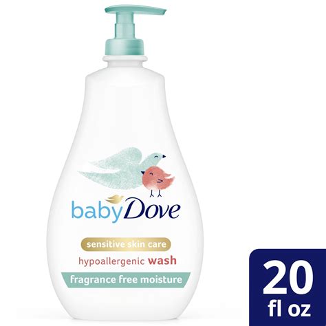 Baby Dove Sensitive Skin Care Baby Wash Fragrance Free Moisture 20 Oz