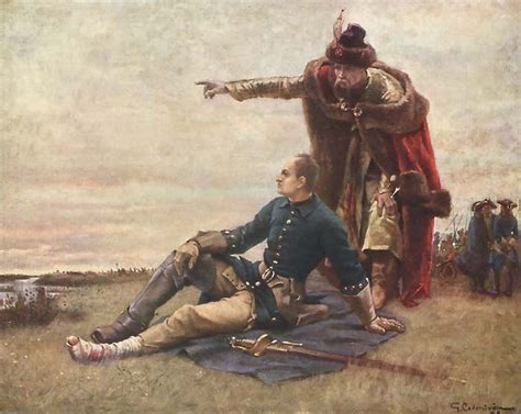Charles Xii And Mazepa At The Dnieper River After Poltava By Gustaf