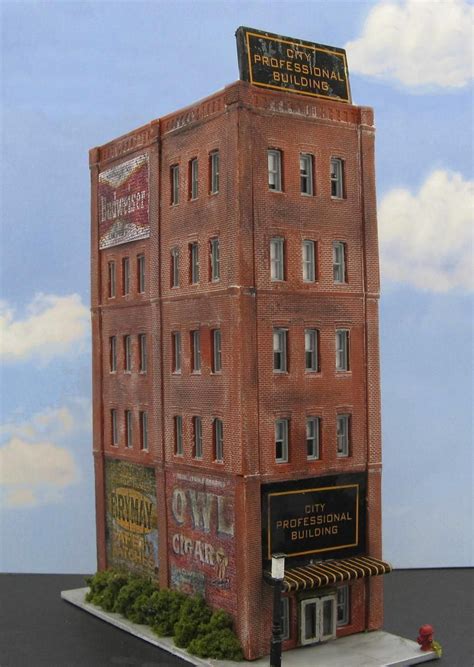 N Scale Office Building 6 Stories Tall Model Train Buildings By Da