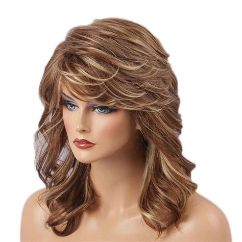 Real Human Hair Wigs Wavy Curly Natural Full Head Wig For