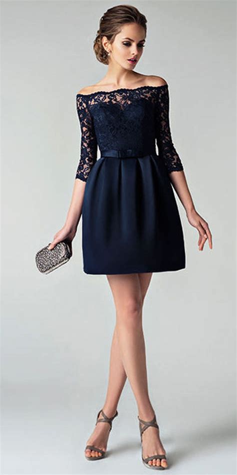 winsome lace and satin off the shoulder neckline short a line homecoming dresses with bowknot