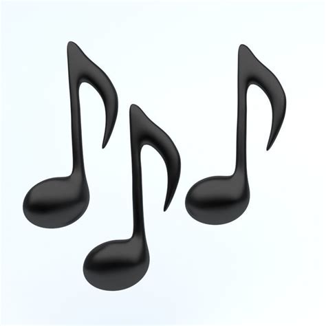 MUSIC NOTES icon 3D model | CGTrader