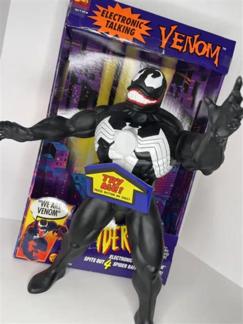 Vtg Marvel Comics Spider Man 15 Venom Talking Action Figure 1994 Toy Biz 39 99 Picclick