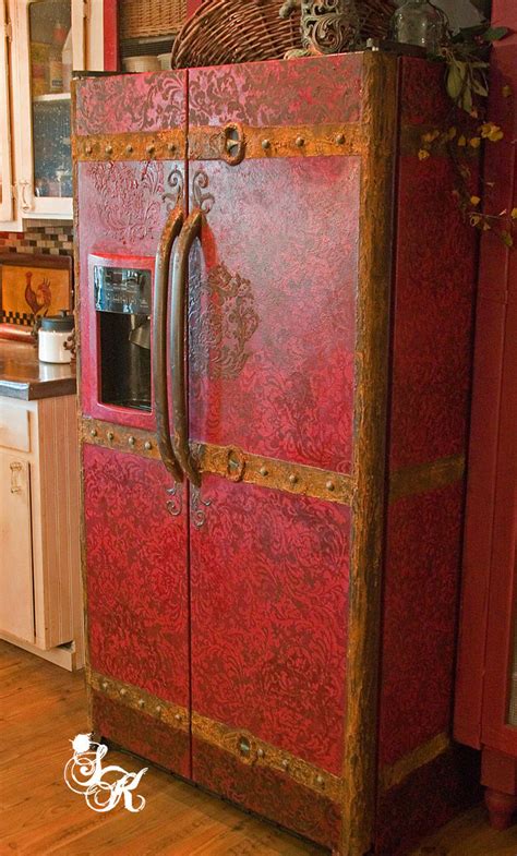 If you haven't got painting ideas, this list tells you where to find ideas and how to develop them into your own how to find painting ideas. Hometalk | SK's Old Dinged Refrigerator*Vintage Steamer Trunk