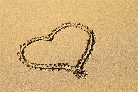 Heart In Sand Free Stock Photo Public Domain Pictures