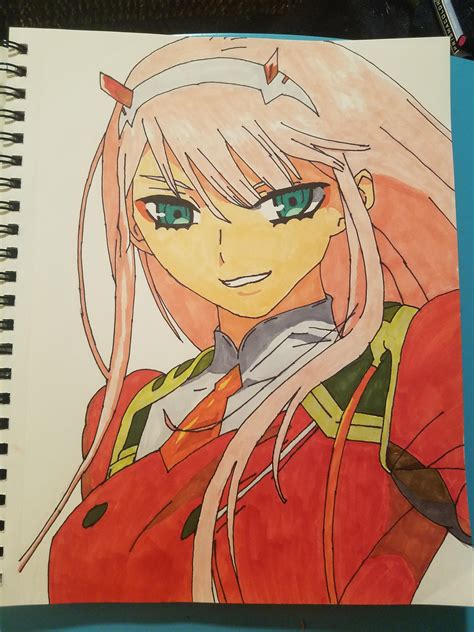 Zero Two Drawing Rdarlinginthefranxx