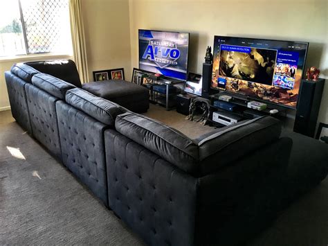 I have great experience in the gaming field. His & Hers Gaming Setup | Video game rooms, Small game ...
