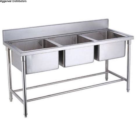 Stainless Steel Commercial Triple Sink Unit Horeca247