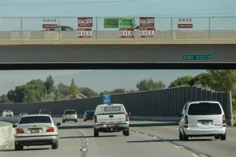 Hanging Bad Campaigns Breaking The Law With Election Signs Along Utah