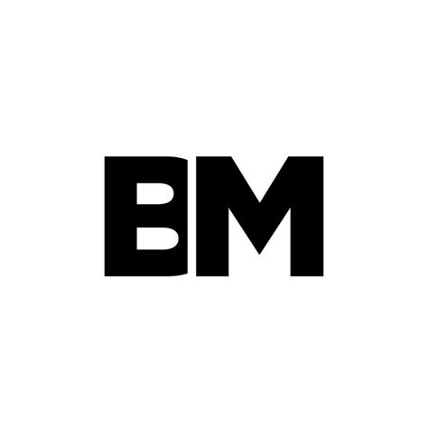 Letter B And M Bm Logo Design Template Minimal Monogram Initial Based