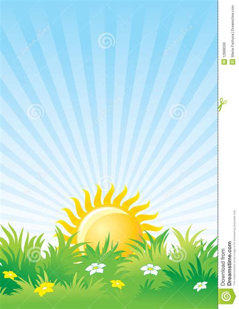 Sunny Day Background Stock Vector Illustration Of Horizon 12888336