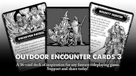 Tenkars Tavern Kickstarter Outdoor Encounter Cards 3 For Use With
