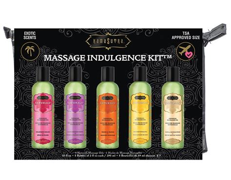 Kama Sutra Massage Indulgence Naturals Massage Oil Travel Kit The