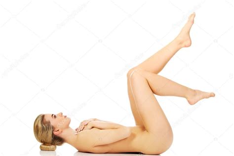 Beautiful Naked Woman Lying On The Floor Stock Photo By Piotr