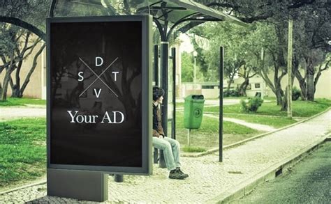 bus stop advertising mockups  psd indesign ai
