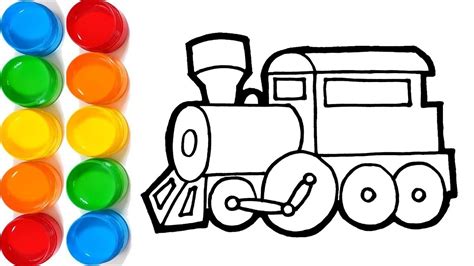 Rainbow Kereta Api Belajar Menggambar Dan Mewarnai Youtube