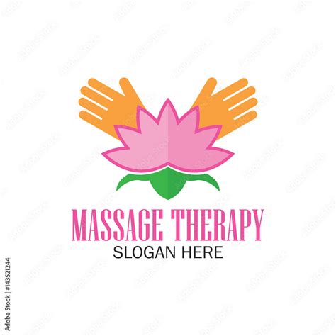 Massage Therapy Logo With Text Space For Your Slogan Tagline Vector Illustration Stock Vector