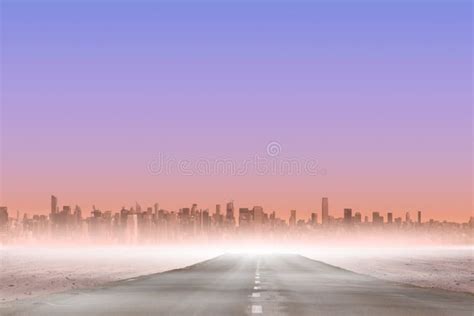 Road Leading Out To The Horizon Stock Illustration Illustration Of