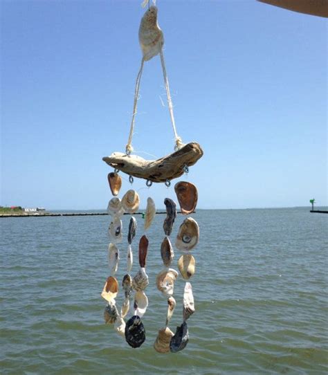 Oyster Shell Windchime Sea Shell Wind Chime Beach Chime Etsy Shell