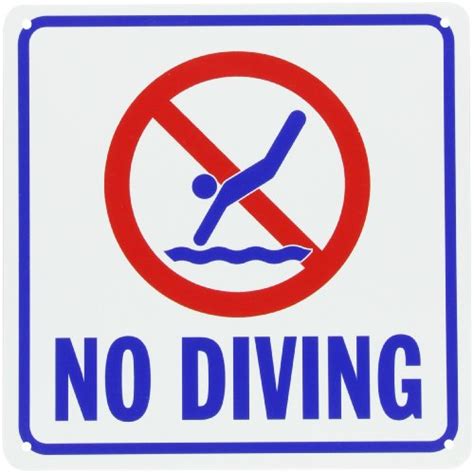 “caution Shallow Water No Diving” Sign By Smartsign 10″ X 15