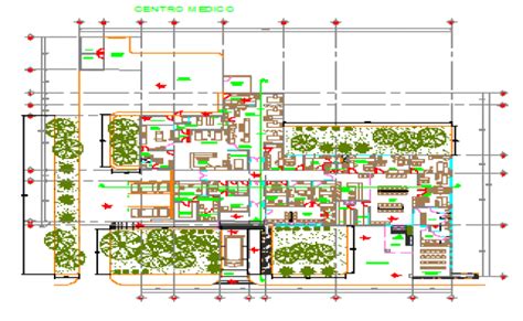 Floor Plan Of Multi Specialty Hospital Design Dwg File Cadbull