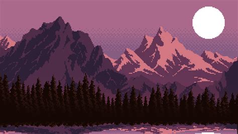 Pixel Art Mountains Artwork I Made Rpixelart