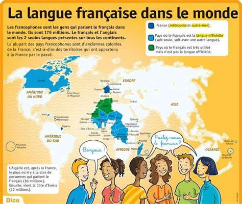 Educational Infographic Culture Poster Sur La Langue Française Dans