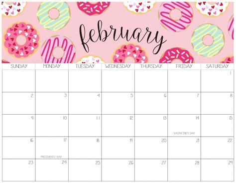 Printable Cute Calendar Free Letter Templates