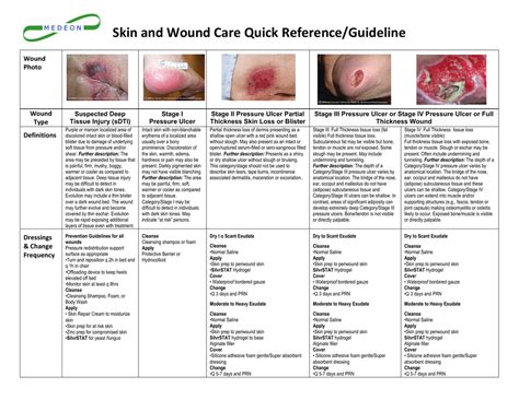 Skin And Wound Care Quick Referenceguideline