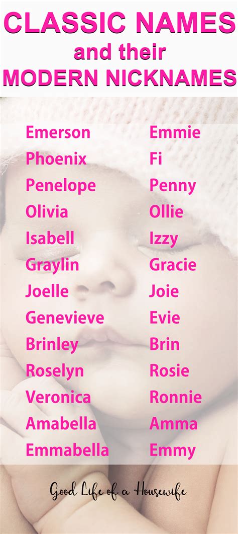 Classic Girl Names With Cool Nicknames Classic Girls Names Names
